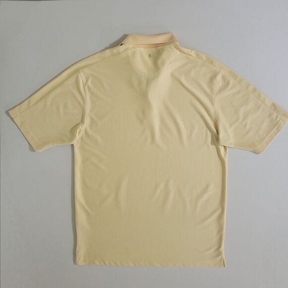 Izod Zone-FX Solid Yellow Mens Short Sleeve Polo - Picture 15 of 16